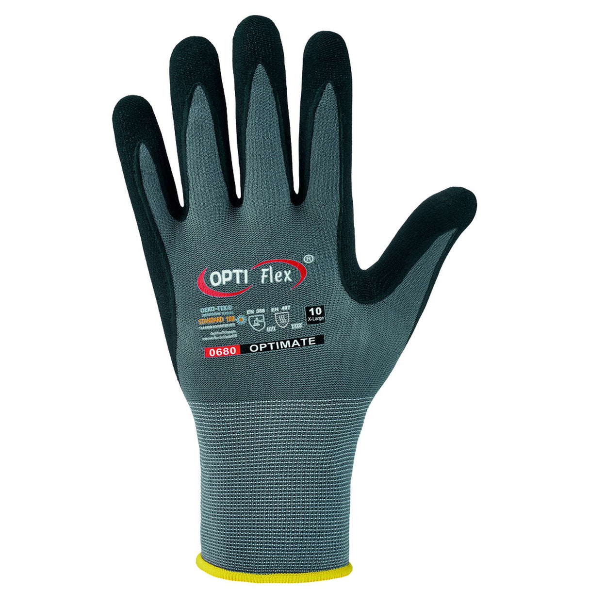 1-24 Paar OPTI FLEX grau Nitril-Handschuhe