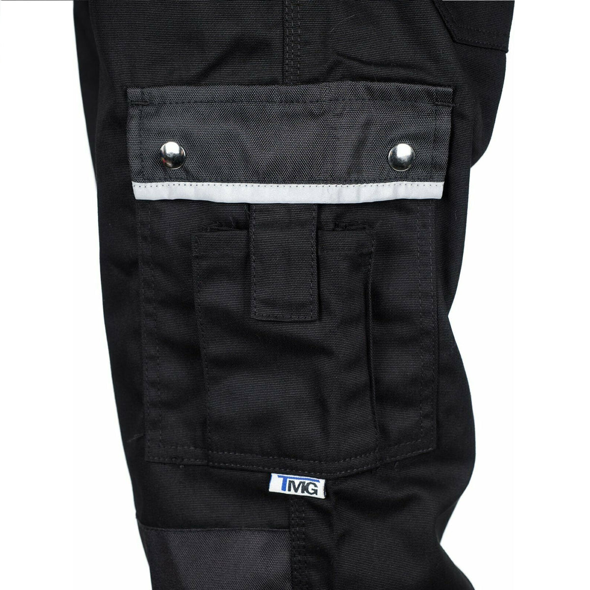 Arbeitshose-Bundhose-Hose-Berufsbekleidung-Malerhose-Schutzhose-Canvas-schwarz-details-tmg