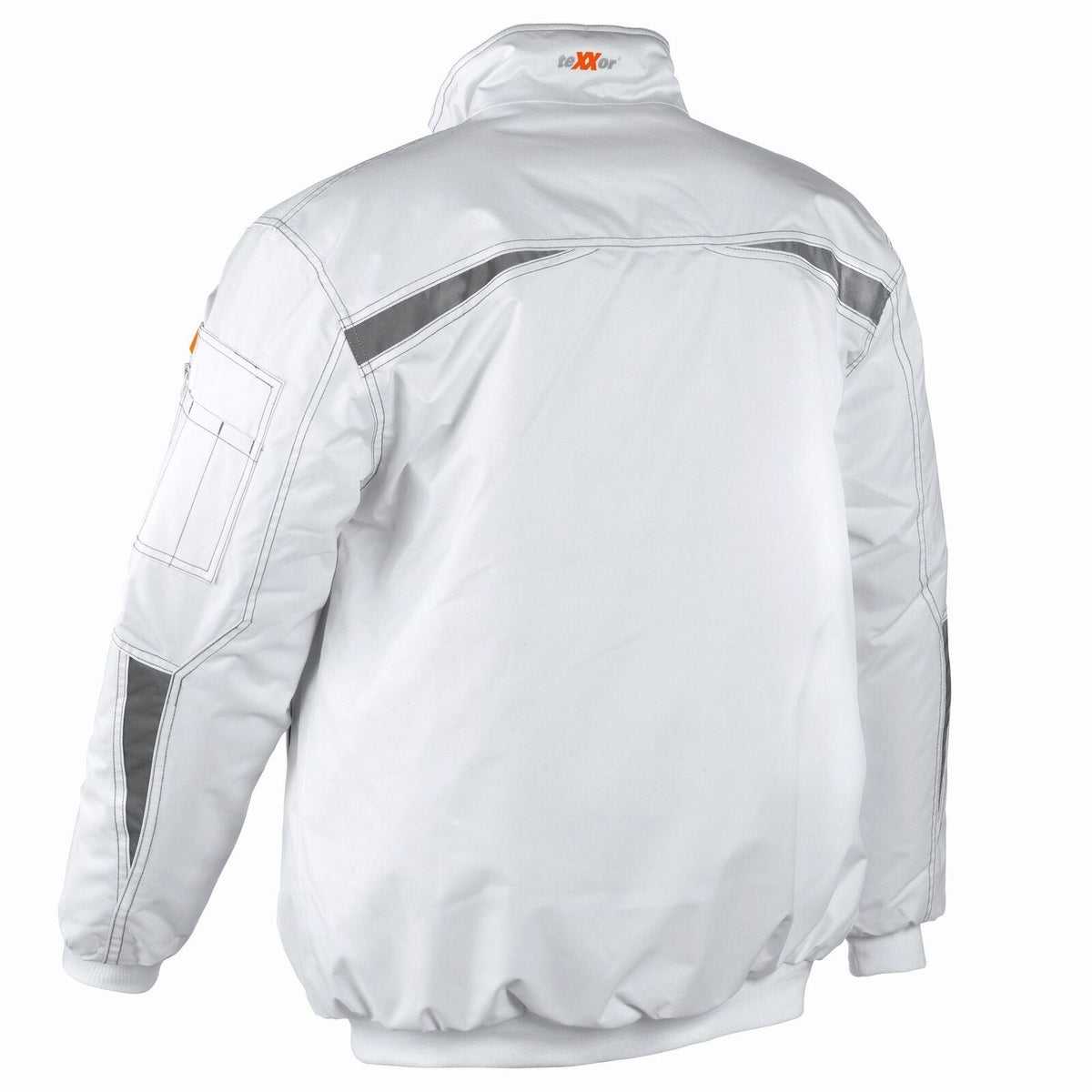 Arbeitsjacke-TEXXOR-Winterjacke-Wasserdicht-Regenjacke-weiss-back-big