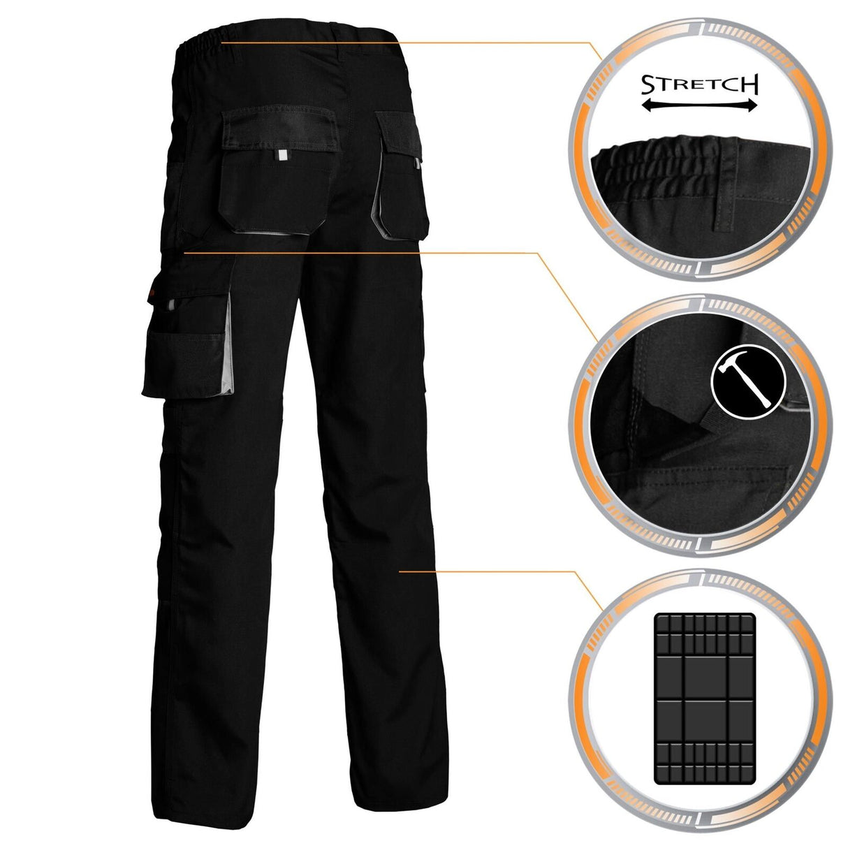 Arbeitskleidung-Arbeitshose-Bundhose-schwarz-details-raw-pol