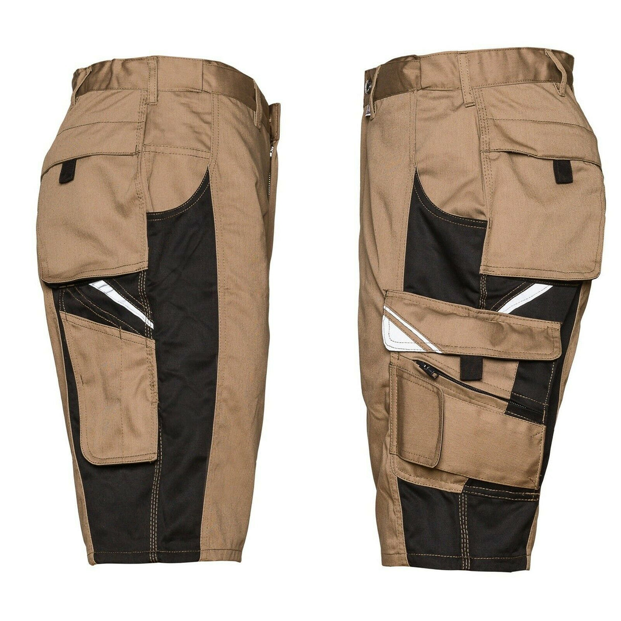 Arbeitskleidung-Bestwork-Arbeitsshorts-khaki-left-right-pka