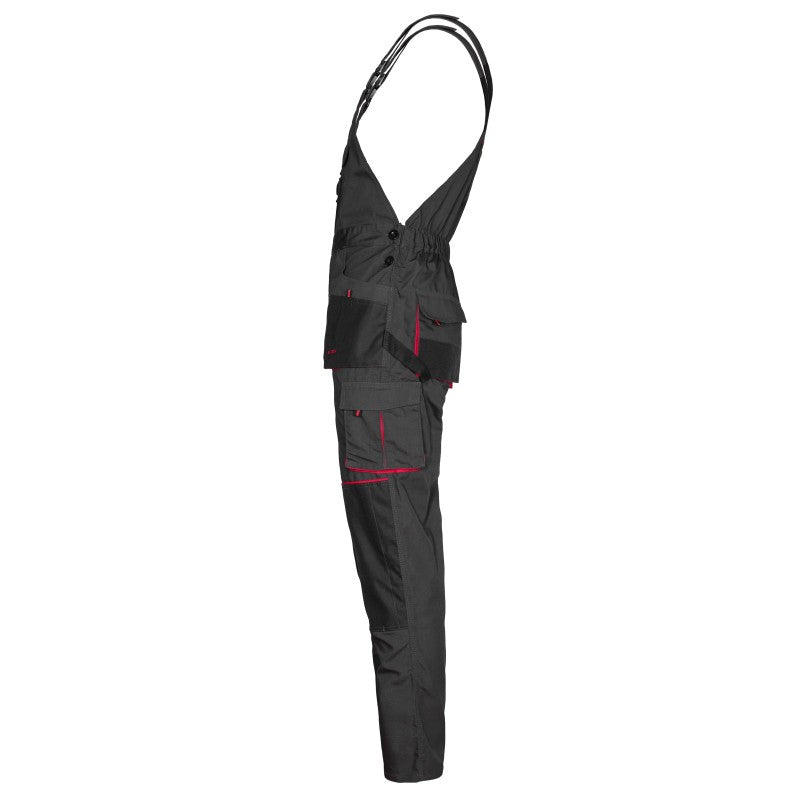 Arbeitskleidung-Classic-Arbeitslatzhose-Berufskleidung-schwarz-rot-left-artmas