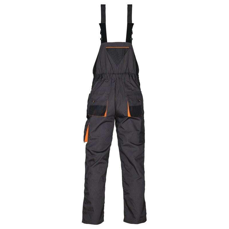 Arbeitskleidung-Classic-Latzhose-schwarz-orange-back-orig.