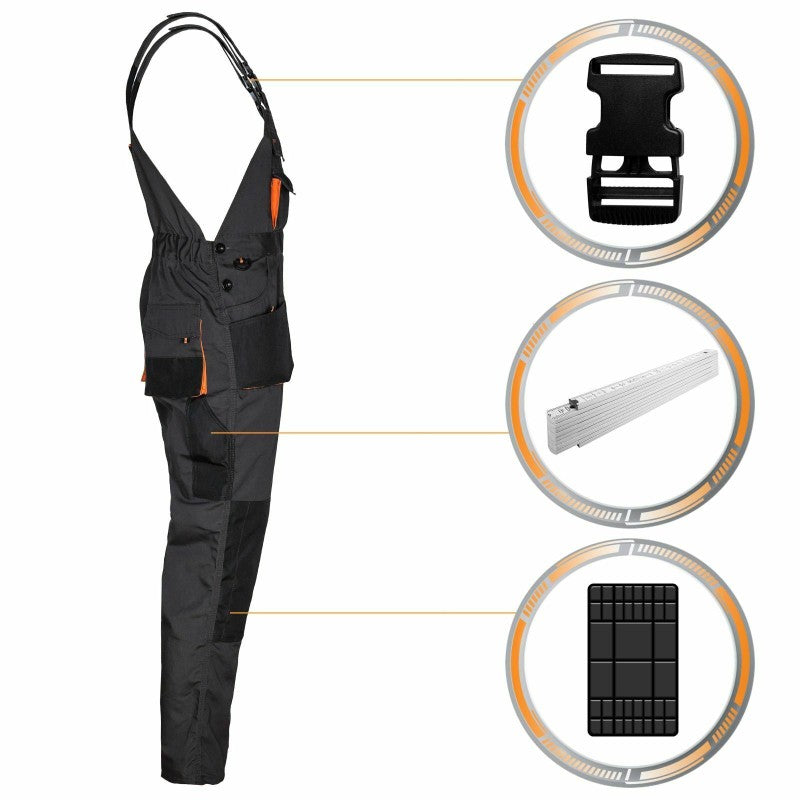 Arbeitskleidung-Classic-Latzhose-schwarz-orange-details-2-orig
