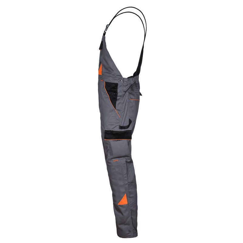 Arbeitskleidung-Professional-Latzhose-grau-schwarz-orange-left-orig.