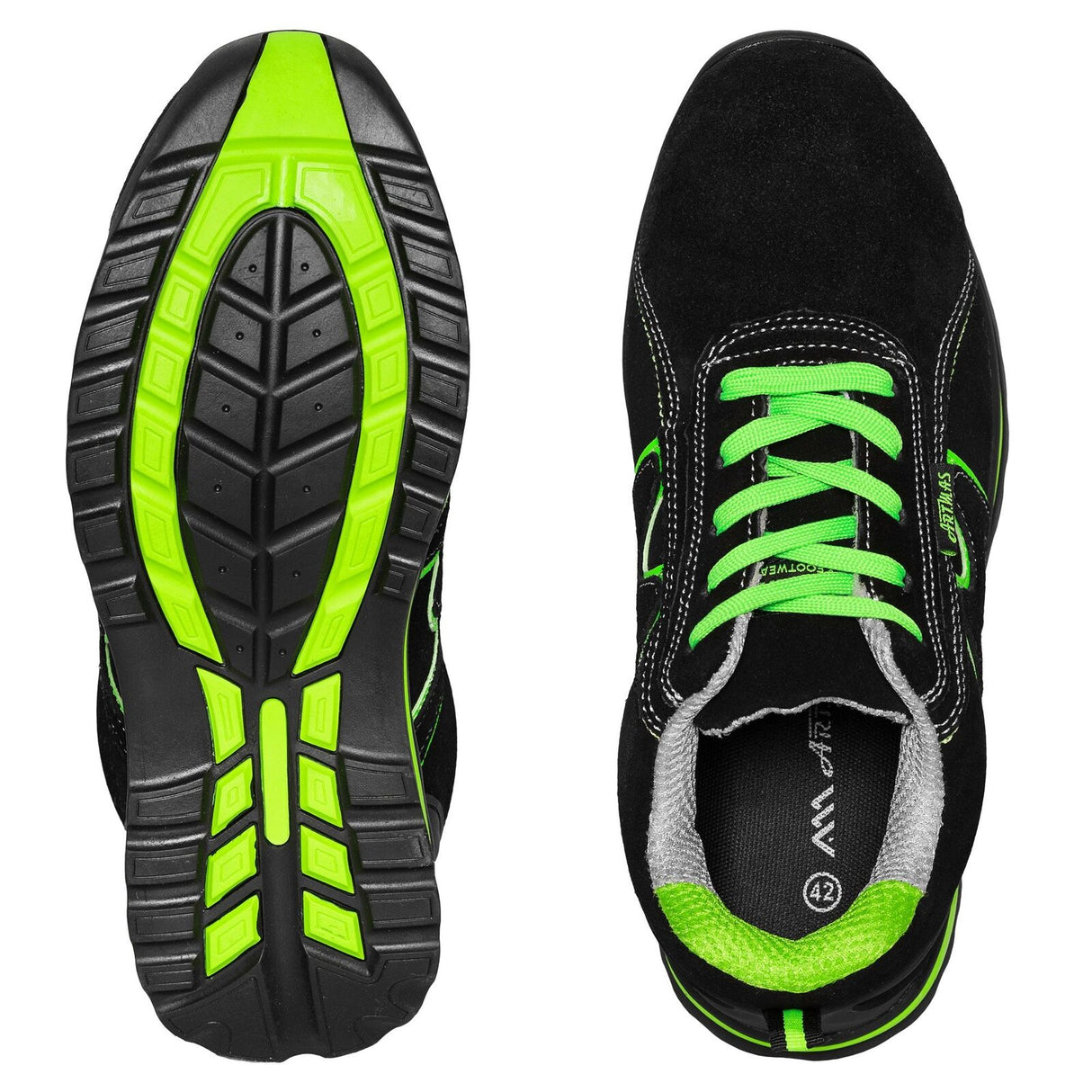 Arbeitsschuhe-Sicherheitsschuhe-Schutzschuhe-Stahlkappe-Leder-schwarz-top-down-artmas