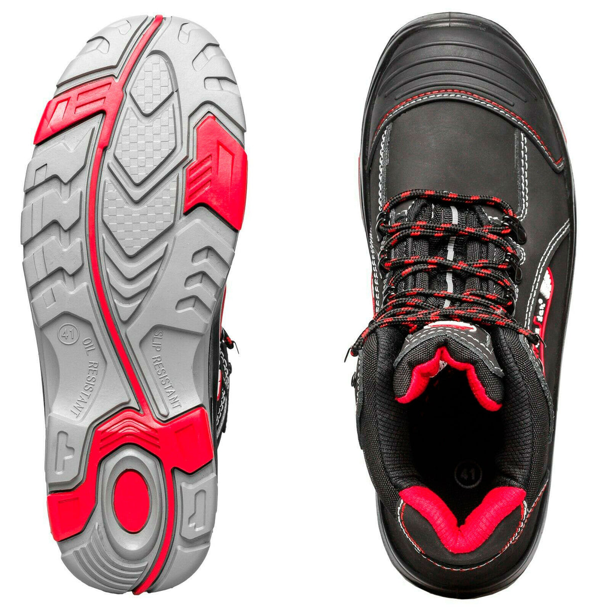 Arbeitsschuhe-Stiefel-Sicherheitsschuhe-S3-schwarz-rot-BTNred-Artmas-