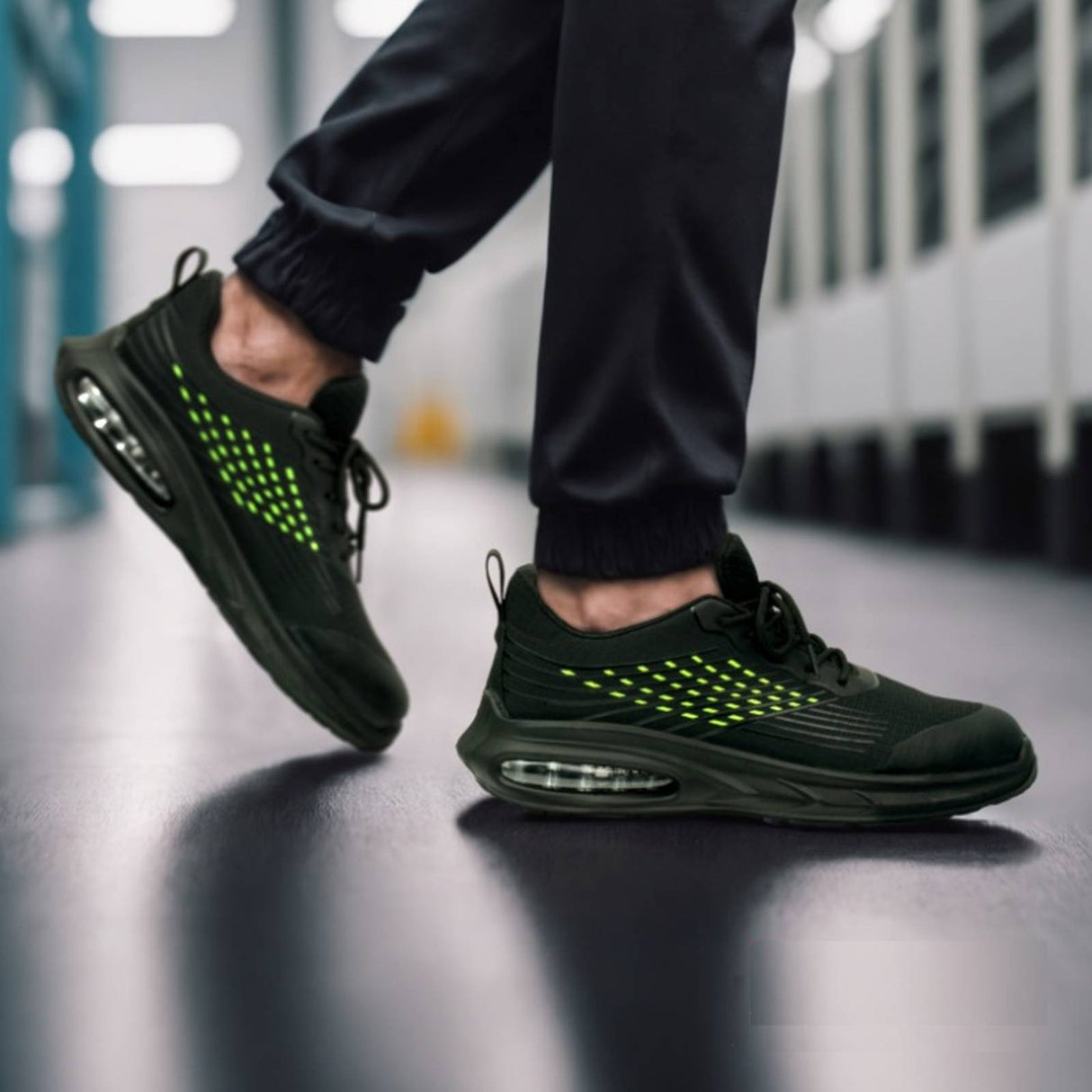 BTEX AIRBAG S1 Halbschuhe Schwarz / Grün