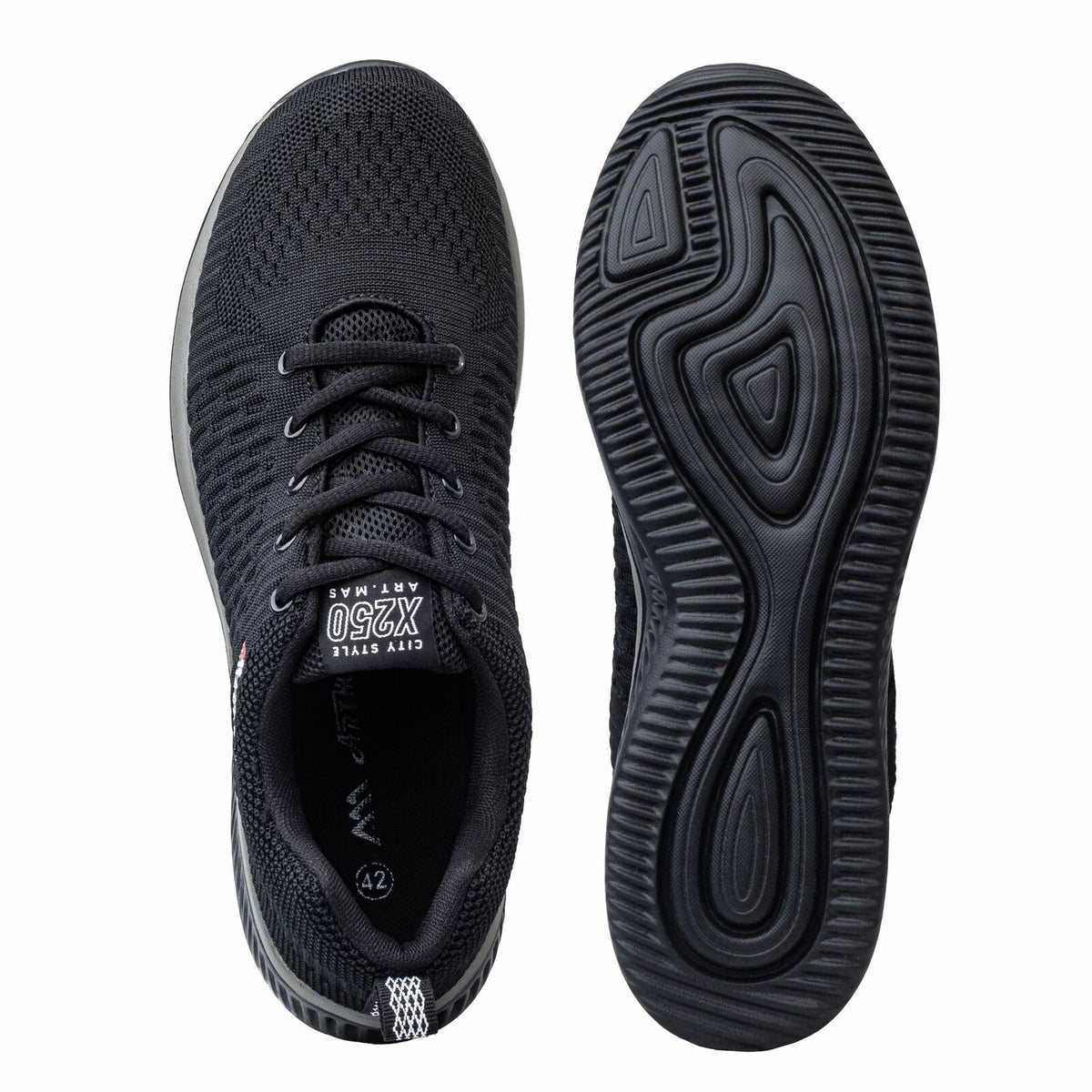 Sneaker-Sportschuhe-Laufschuhe-Turnschuhe-Freizeitschuhe-schwarz-grau-top-bottom-artmas