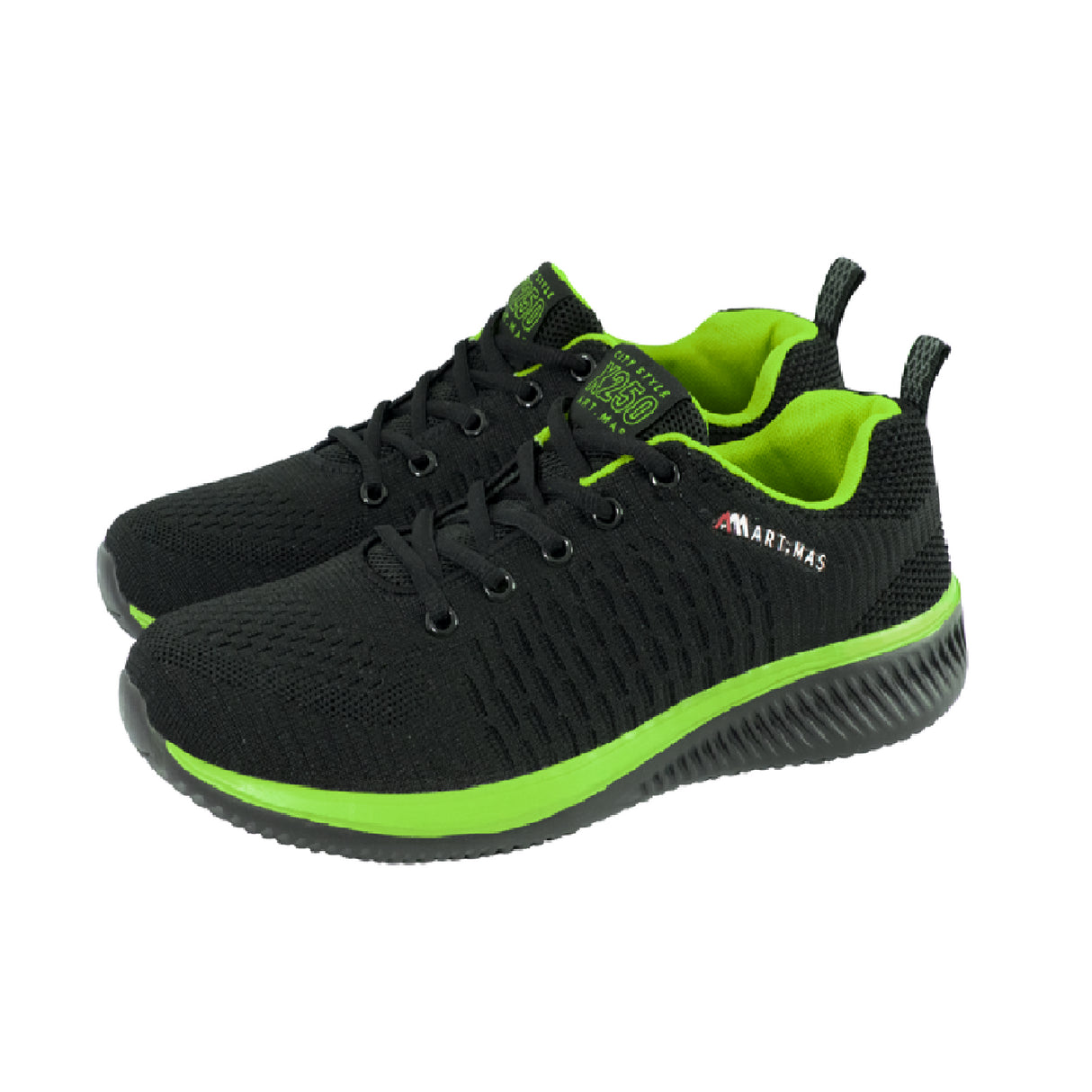 Sneaker-Sportschuhe-Laufschuhe-Turnschuhe-Freizeitschuhe-schwarz-gruen-overview-2-artmas