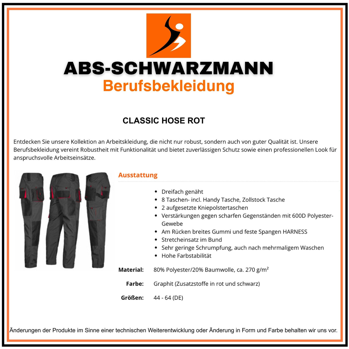 Beschreibung-ClassicHoserot