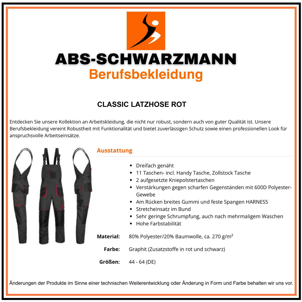 Beschreibung-ClassicLatzrot