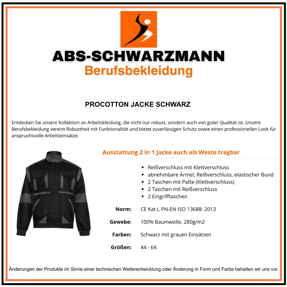 Beschreibung-ProcottonJacke