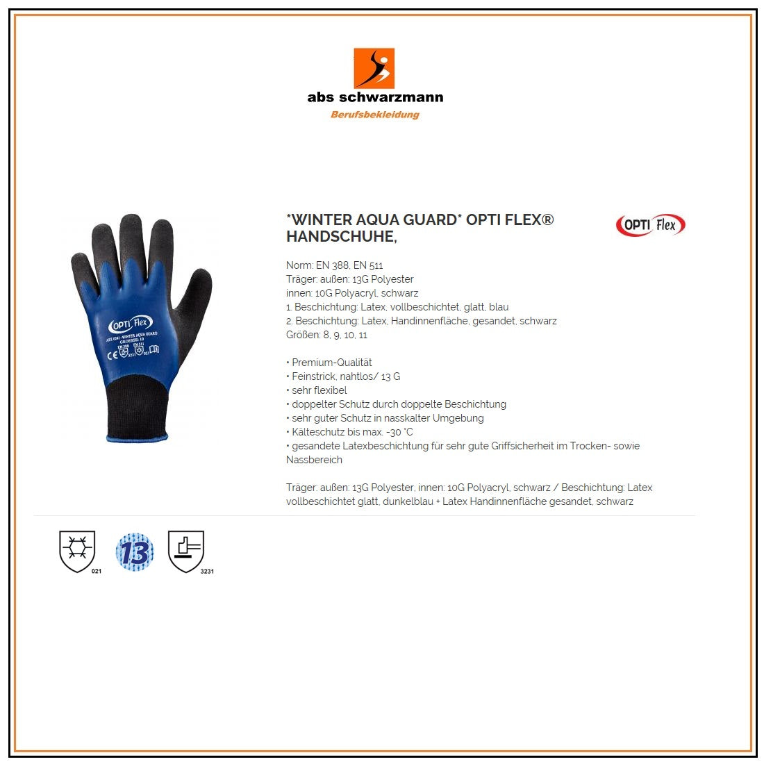 WINTER AQUA GUARD OPTI FLEX HANDSCHUHE 0241