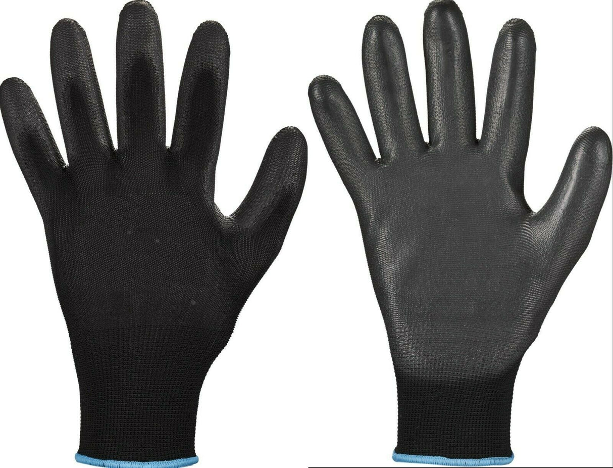 Arbeitshandschuhe-Mechanikerhandschuhe-Montagehandschuhe-Garten-PU-schwarz-front-back-artmas