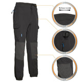 Arbeitshose-Bundhose-Cargohose-Jogginghose-Freizeithose-schwarz-details-portwest