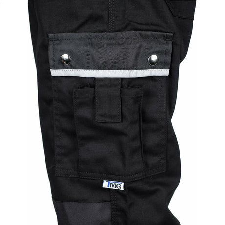 Arbeitshose-Bundhose-Hose-Berufsbekleidung-Malerhose-Schutzhose-Canvas-schwarz-details-tmg