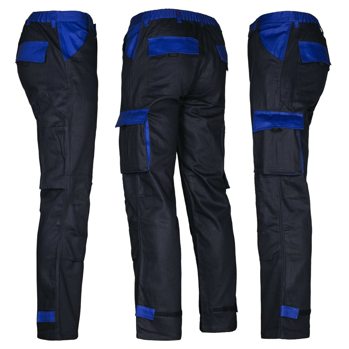 Arbeitshose-Bundhose-Hose-Berufsbekleidung-Profi-blau-collage-portwest