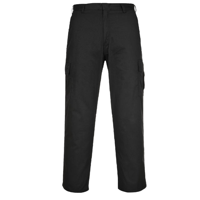 Arbeitshose-Cargohose-Bundhose-Arbeitskleidung-C701-schwarz-front-portwest