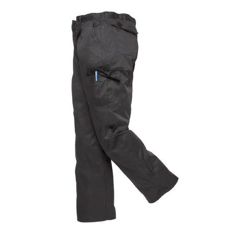 Arbeitshose-Cargohose-Bundhose-Arbeitskleidung-C701-schwarz-links-portwest