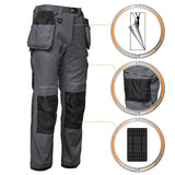 Arbeitshose-Hose-Holstertaschen-T602-Berufskleidung-Schutzkleidung-grau-details-portwest