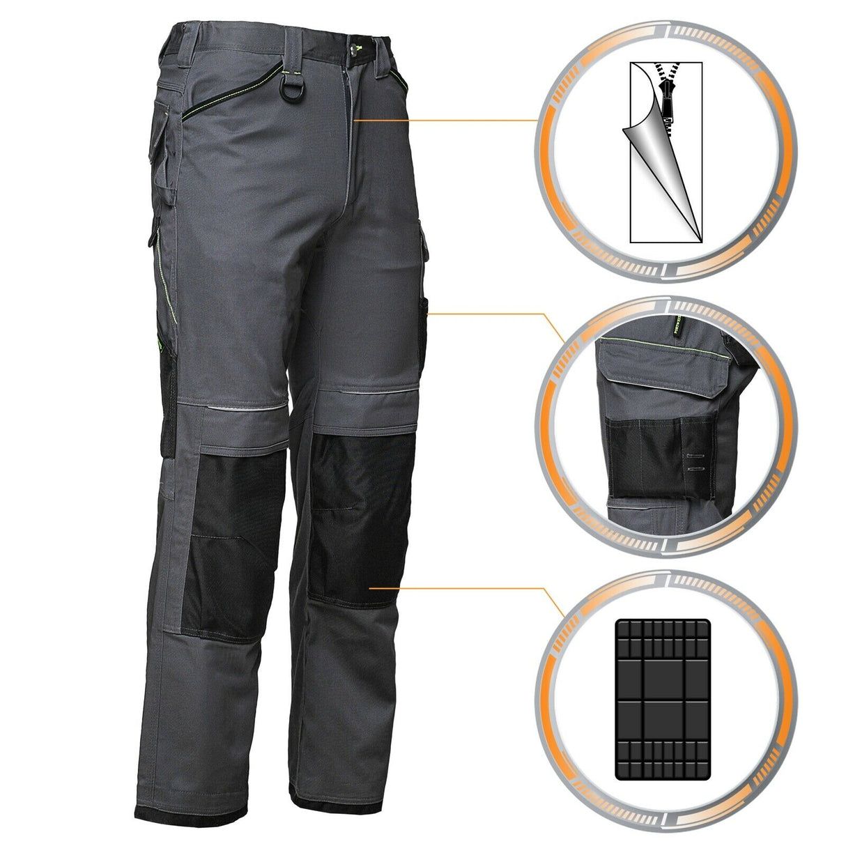 Arbeitshose-Hose-T601-Berufskleidung-Schutzkleidung-grau-details-2-portwest