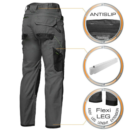 Arbeitshose-Hose-T601-Berufskleidung-Schutzkleidung-grau-details-portwest