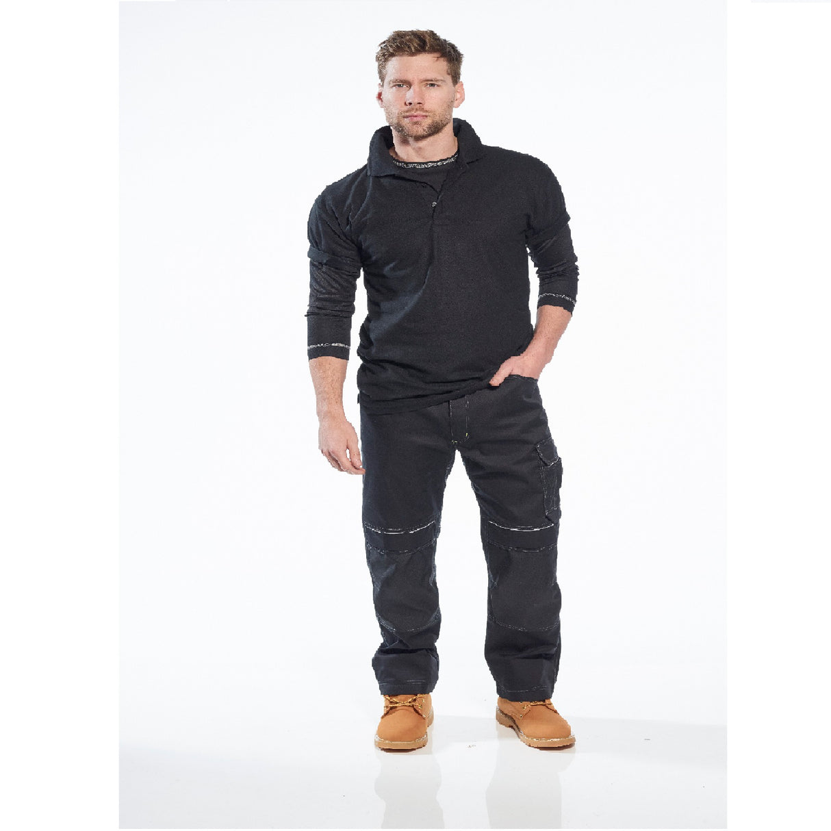 Arbeitshose-Hose-T601-Berufskleidung-Schutzkleidung-schwarz-model-2-portwest