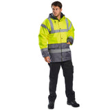 Arbeitsjacke-Warnschutzjacke-Warnjacke-Winterjacke-Parka-Regenjacke-gelb-marine-model-2-portwest