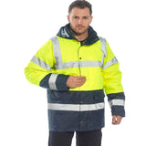 Arbeitsjacke-Warnschutzjacke-Warnjacke-Winterjacke-Parka-Regenjacke-gelb-marine-model-portwest