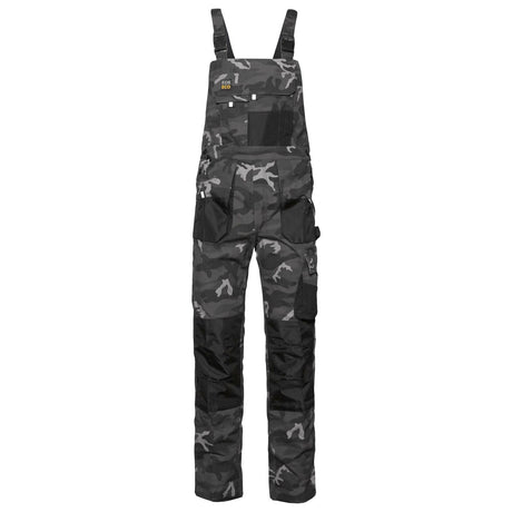 Arbeitskleidung-Arbeitshose-Latzhose-grau-schwarz-camouflage-front-raw-pol