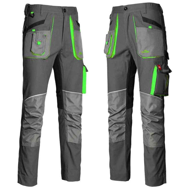 Arbeitskleidung-Classic-Arbeitshose-schwarz-gruen-front-artmas