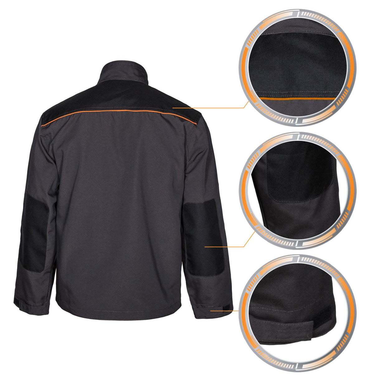 Arbeitskleidung-Classic-Arbeitsjacke-schwarz-orange-details-3-artmas