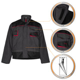 Arbeitskleidung-Classic-Arbeitsjacke-schwarz-rot-details-1-artmas