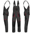 Arbeitskleidung-Classic-Arbeitslatzhose-Berufskleidung-schwarz-rot-overview-artmas