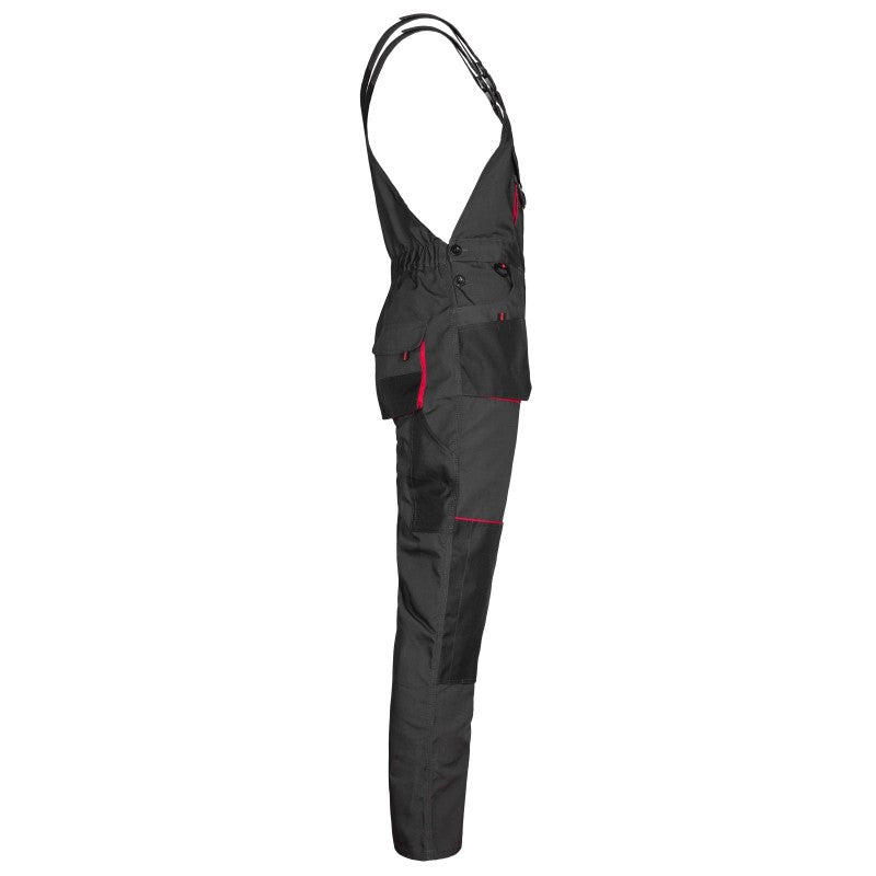 Arbeitskleidung-Classic-Arbeitslatzhose-Berufskleidung-schwarz-rot-right-artmas