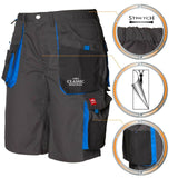 Arbeitskleidung-Classic-Arbeitsshorts-Berufsbkleidung-schwarz-blau-details-artmas