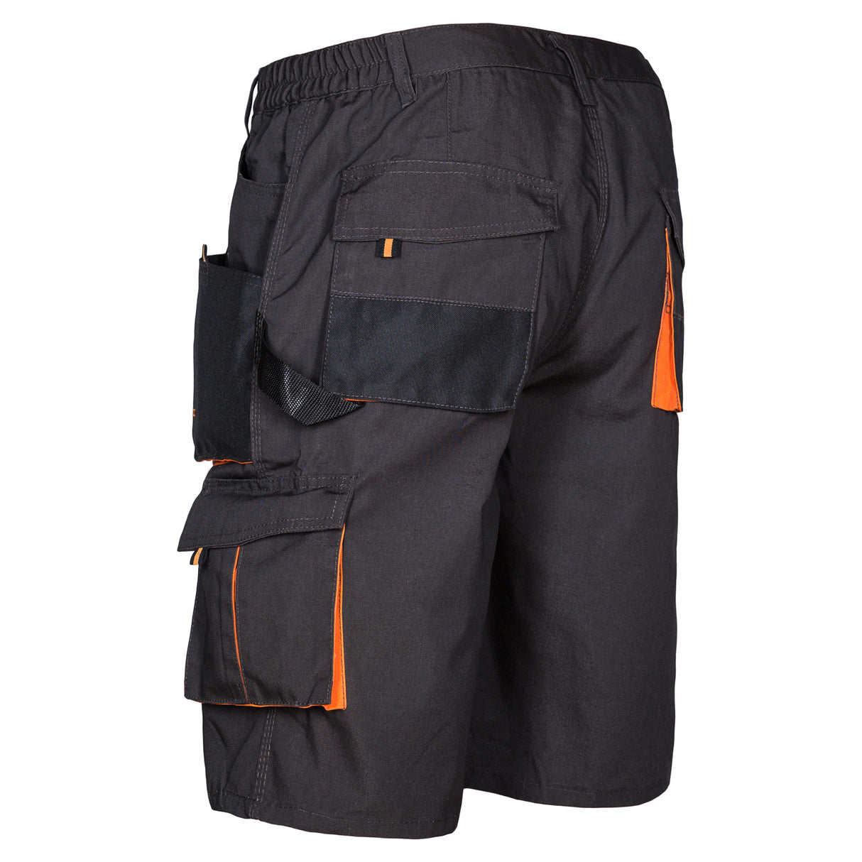 Arbeitskleidung-Classic-Arbeitsshorts-Berufskleidung-schwarz-orange-back-artmas