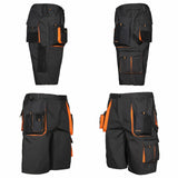 Arbeitskleidung-Classic-Arbeitsshorts-Berufskleidung-schwarz-orange-collage-artmas