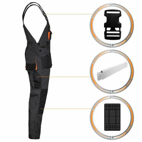 Arbeitskleidung-Classic-Latzhose-schwarz-orange-details-2-orig
