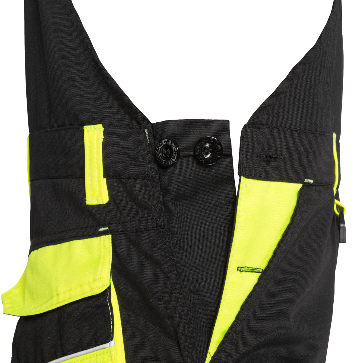 Arbeitskleidung-Classic-VIS-Latzhose-schwarz-gelb-details-2-artmas