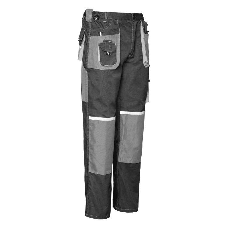 Arbeitskleidung-Euroclassic-Arbeitshose-grau-schwarz-reflex-overview-orig