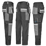 Arbeitskleidung-Euroclassic-Arbeitshose-grau-schwarz-reflex-overview1