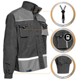 Arbeitskleidung-Euroclassic-Arbeitsjacke-grau-schwarz-reflex-details-2-artmas