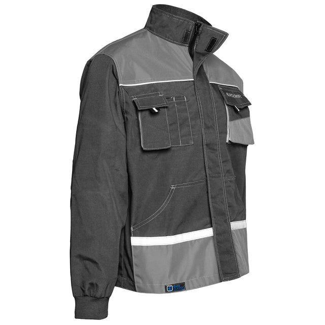 Arbeitskleidung-Euroclassic-Arbeitsjacke-grau-schwarz-reflex-overview-artmas