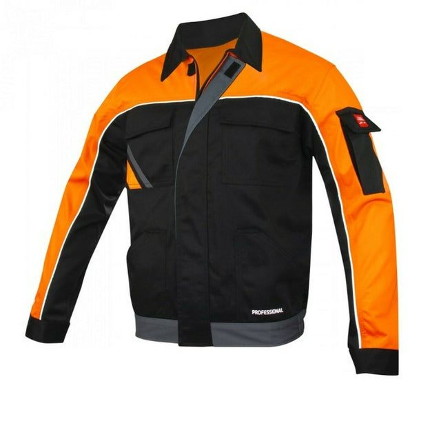 Arbeitskleidung-Professional-Arbeitsjacke-schwarz-orange-overview-artmas