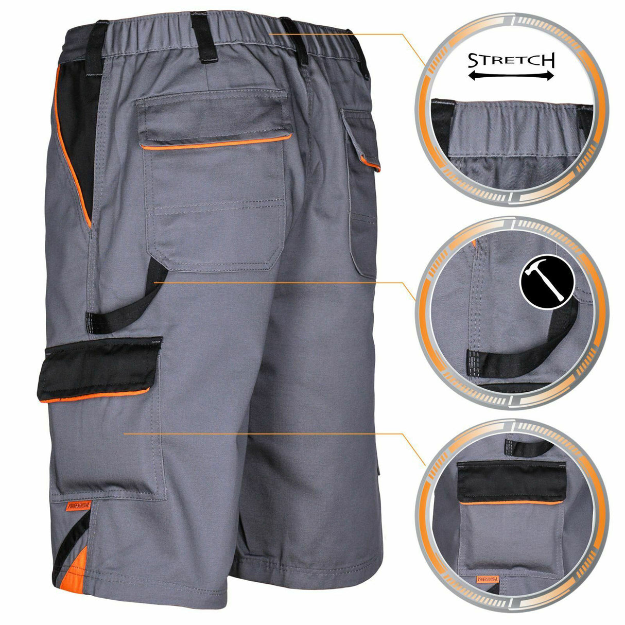 Arbeitskleidung-Professional-Arbeitsshorts-grau-schwarz-orange-details-1-artmas