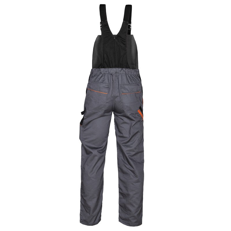 Arbeitskleidung-Professional-Latzhose-grau-schwarz-orange-back-orig.