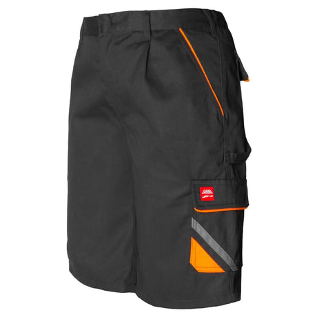 Arbeitskleidung-Professional-Shorts-schwarz-orange-overview-artmas