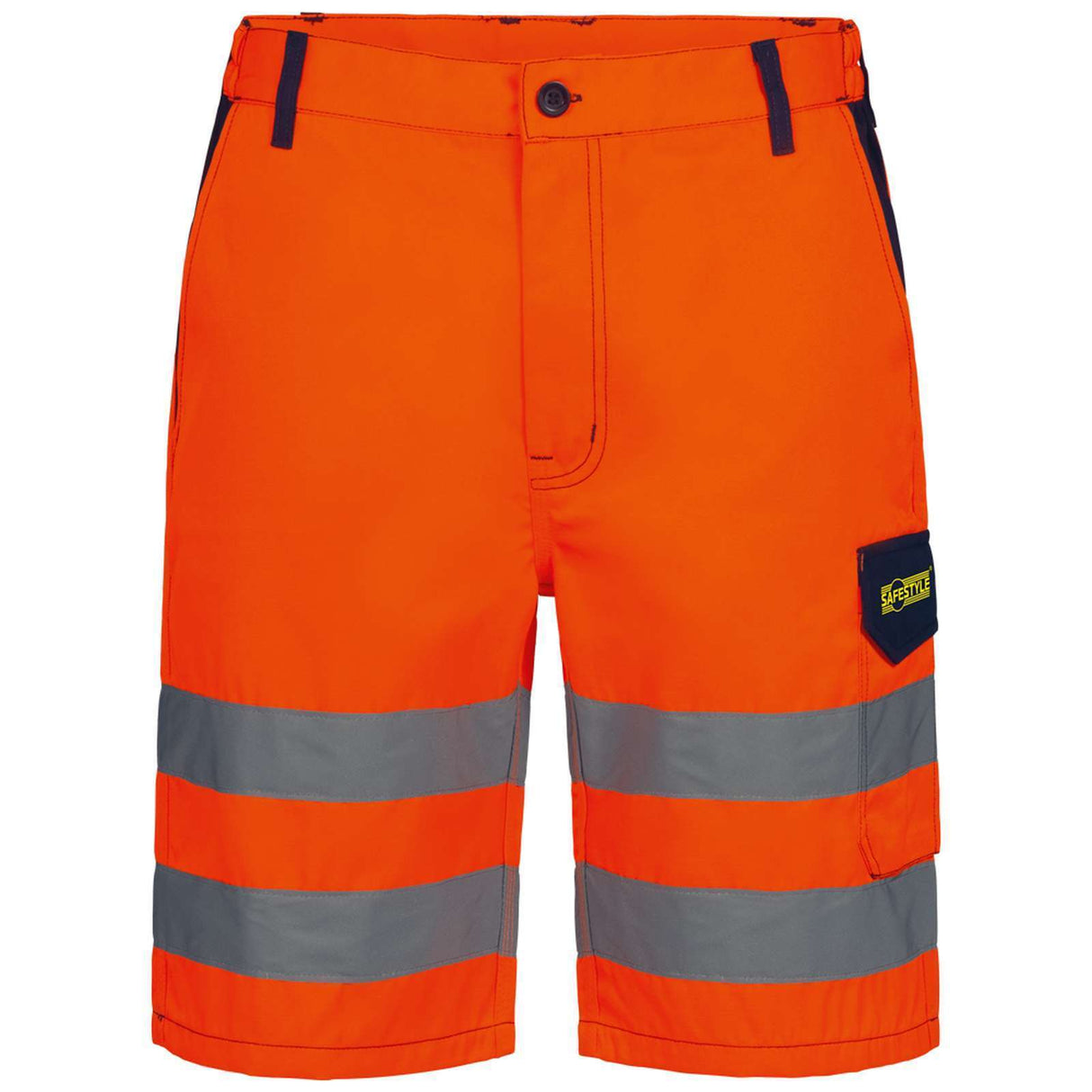 Arbeitsshorts-Arbeitskleidung-Craftland-Safetystyle-orange-front-feldmann